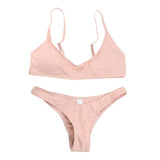 Maxbell Maxbell Women Bikini Two Piece Spaghetti Strap High Cut Bikini Set Swimsuit S
