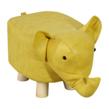 Maxbell Small Elephant Stool Doorstep Shoe Changing Stool for Hallway Patio Bathroom Yellow