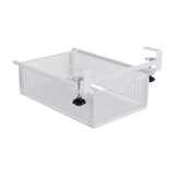 Maxbell Under Shelf Pull Out Storage Basket Closet Organizer for Bedroom Home Office white