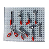 Maxbell 8Pcs 1/64 Car Garage Tools Set Mini for Architecture Model Car Repair Tools Red