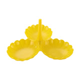 Maxbell Fruit Plate Stackable Modern Desserts Stand for Birthday Banquet Living Room Yellow