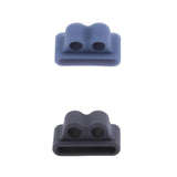 Maxbell Soft Portable Anti-lost Silicone Case for Apple AirPods,2pieces(Gray+Blue)