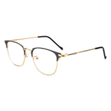 Maxbell 2xBlue Light Blocking Glasses Clear Lens Metal Frame for Sleep Better Gold