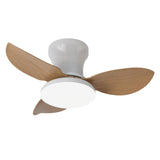 Maxbell Ceiling Fan with Light Modern Simple Dimmable for Kitchen Living Room Garage Light Wood