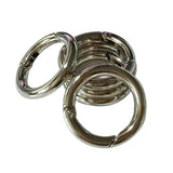 Maxbell 10Pcs Round Push Gate Snap Hooks Spring Ring Clasp Carabiner Bronze Silver