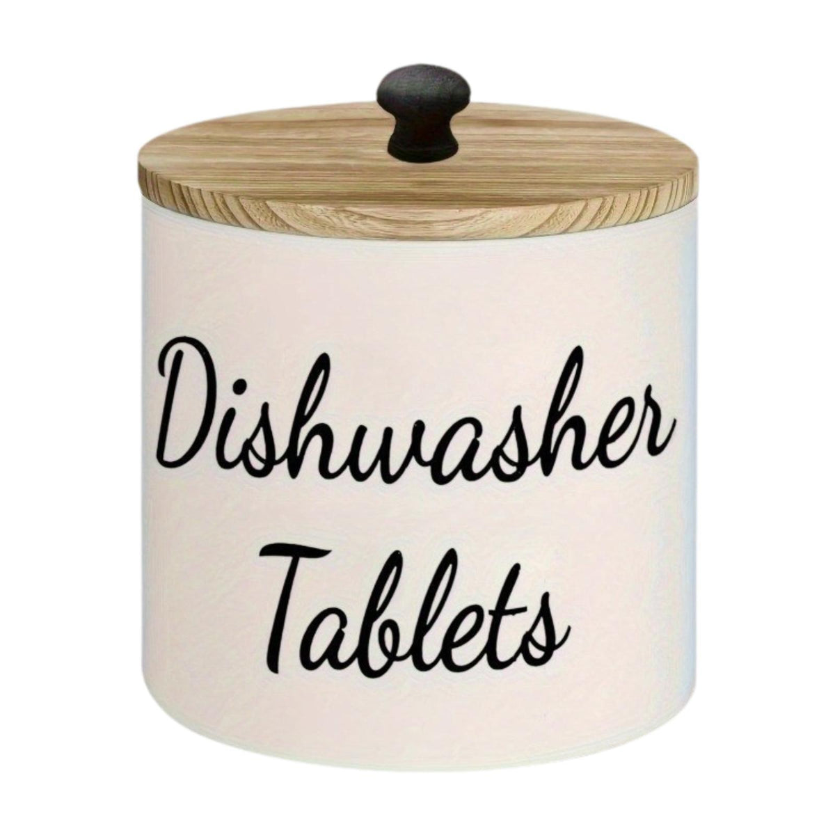 Maxbell Dishwasher Pod Container Dustproof Wood Organizer for Wash Room Dorm Desktop White