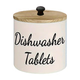 Maxbell Dishwasher Pod Container Dustproof Wood Organizer for Wash Room Dorm Desktop White