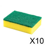 Maxbell 10xSponge Scourers Kitchen Cleaning Supplies Scrub Sponge for Kitchen Household Dish