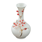 Maxbell Ceramic Flower Vase Modern Floral Arrangement for Table Bookshelf Decoration Red Long Neck