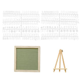 Maxbell Felt Letter Board Decorative Rustic Menu Board with Stand Desktop Ornament Green
