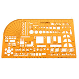 Maxbell 2PCS Plastic Drawing Tools Multipurpose Mathematics Stencil Template Ruler