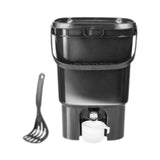 Maxbell Compost Bucket 21L Sealed Food Waste Compost Bin for Balcony Backyard Garden Black