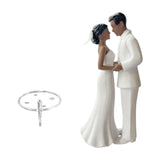 Maxbell Wedding Cake Topper Bride Groom Statue for Engagement Parties Bridal Showers White Suit