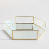Decorative Tray - Modern Glass Jewelry Storage Organizer Perfume Organizer Makeup Tray - Aladdin Shoppers