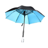Maxbell Sun Umbrella with Fan Misting Windproof Portable for Outdoor Golfing Fishing Blue