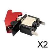 Maxbell 2x12V Car Racing Ignition Switch Panel Red LED Engine Start Push Button Toggle