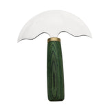 Maxbell Leather Shovel Knife DIY Leather Working Tool Heavy Duty Round Leather Knife green handle