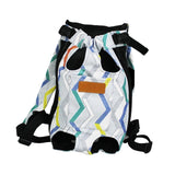 Pet Cat Carrier Backpack Chest Bag with Shoulder Strap Adjustable for Hiking S White Black - Aladdin Shoppers