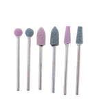 Maxbell Maxbell 6pcs Diamond Nail Art Drill Bits Brush Set Manicure Polishing Head 3/32'' 01