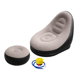 Maxbell Inflatable Lounge Chair with Foot Stool Lazy Sofa for Camping Travel Outdoor Coffee