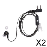 Maxbell 2xIn-Ear Headset Earhook Earpiece for Baofeng 5R Two Way Radios Walkie Talkie