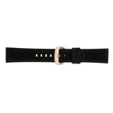 Maxbell Black Silicone Rubber Sport Replacement Watch Band Strap 19mm Rose Gold