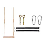 Maxbell Hanging Wood Swing Easy Installation Funny Kids Swing Set for Park Lawn Yard