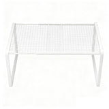 Expandable Cabinet Storage Shelf Bathroom Cupboard Countertop Organizer Rack White S