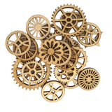 Maxbell 100 Pieces Novelty Wooden Shapes Craft DIY Embellishments Decor Artware Gift