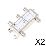Maxbell 2x4 Way Splitter Satellite Antenna TV 5-2400MHz Coax Cable HDTV Satellite
