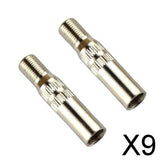 Maxbell 9xVehicle Motorcycle Copper Valve Extension Adapter Cap 39mm Metal Straight