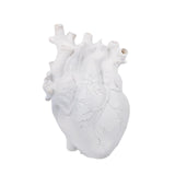 Maxbell Resin Figurine Indoor Decoration Heart Statue for Bookshelf Office Fireplace White