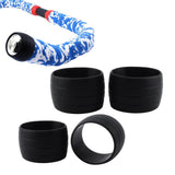 2 Pair Road Bike Drop Bar Fixed Gear Bicycle Handlebar Tape Bundle Ring 01