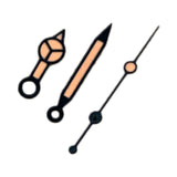 Luminous Watch Hands Set Copper Lightweight Luxury Trendy Modification Parts orange