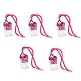 Maxbell 5x Empty Refillable Glass Perfume Bottle Hanging Pendant Car Home Decor
