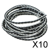 Maxbell 10x7N OCC Copper Wire, DIY HiFi Audio Cable for Earphone 2m Black and Silver