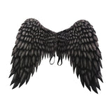 Maxbell 2xNon Woven Fabric Angel Wings Mardi Gras Halloween Cosplay Costume Props Black