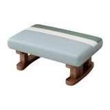 Foot Rest with Wooden Legs 41x30x18cm Padded Footstool for Couch Living Desk Light Blue
