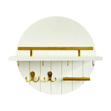 Maxbell Wall Storage Rack Round Key Holder Wall Mounted for Bedroom Dorm Living Room Style E