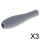 Maxbell 3xSilicone Pen Case Flat Capacitor Pen Holder Cover for Apple Pencil  gray