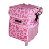 Maxbell Car Trash Can Leakproof Portable with Lid Trash Bin for Suvs Trucks Van Pink