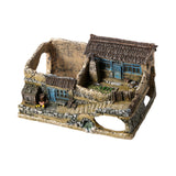 Betta Fish Tank Hideout House Patio Landscaping Ornament Aquarium Decoration Style B