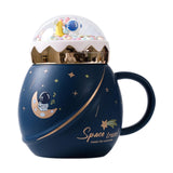 Maxbell Cute Astronaut Mug Creative Funny Space Mug for Friends Kids Valentines Gift Dark Blue