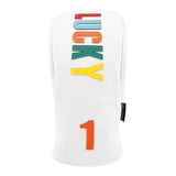 Maxbell Golf Club Head Cover Easy to Use Golf Wood Headcover for Golf Courses Adults White DR 32cmx15cm