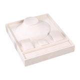 Maxbell Jewelry Organizer Tray for Necklace Rings Bracelet Earrings for Presentation Beige White