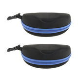 Maxbell Maxbell 2x Portable Zipper Spectacle Sunglass Eyeglass Case Box Storage Pouch Blue