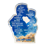 Maxbell Gift for Dad Versatile Ornament Present Stylish Creative Acrylic Plaque Sign Father and Son