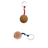 Maxbell 2Pcs 3.5cm Single Ball Cork Keyring Buoyant Key Ring Marine Sail Boat Float