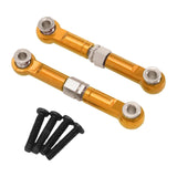 Maxbell 2Pcs 1:14 RC Car Steering Linkage Spare Steering Rod for 14211 RC Car Trucks Gold