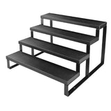 4 Tier Riser Display Stand Iron Perfume Rack for Makeup Collectibles Jewelry Black